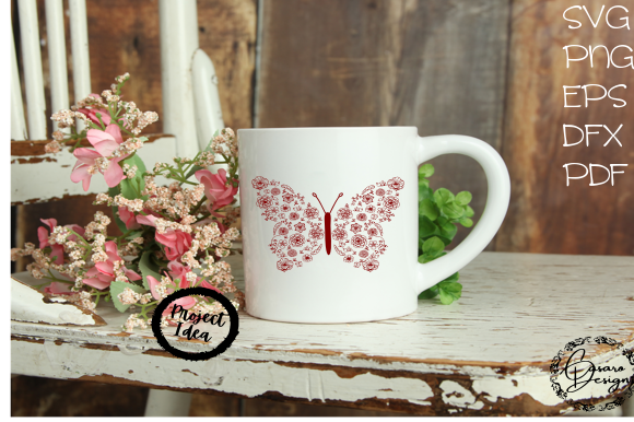 Beautiful Butterfly with Flowers Graphics and Crafts Review