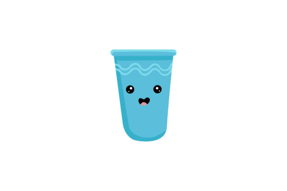 Coolest Blue Flowerpot Kawaii Design Graphics and Illustrations Review