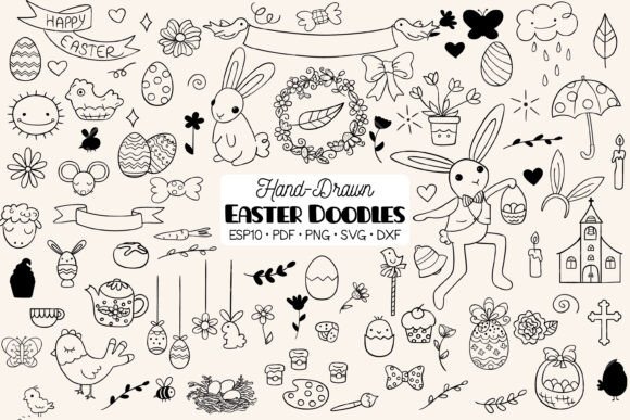 Easter Doodles Review: Hand Drawn Egg Design