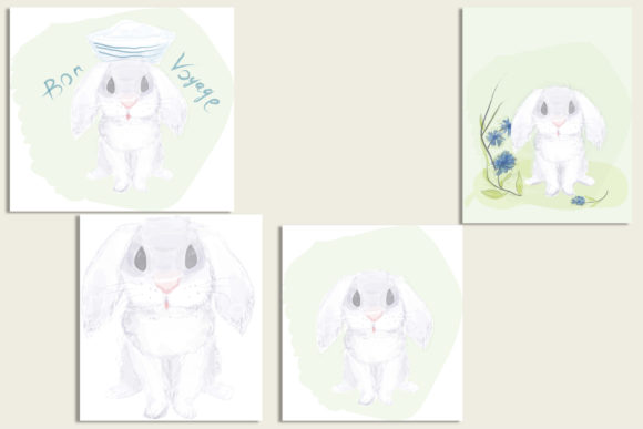 Funny Watercolor Bunny Graphics and Illustrations Review