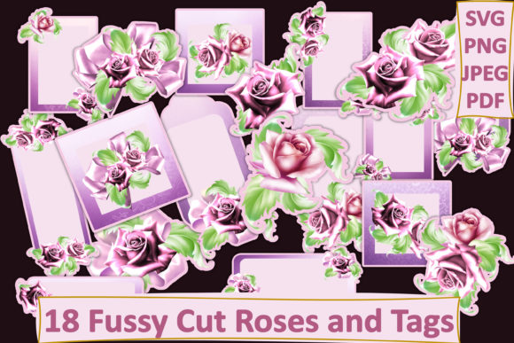 Fussy Cut Roses and Tags Embroidery Review
