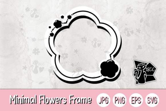 Minimal Flower Frame Little Flowers – A Versatile Graphic for Crafts and Graphics