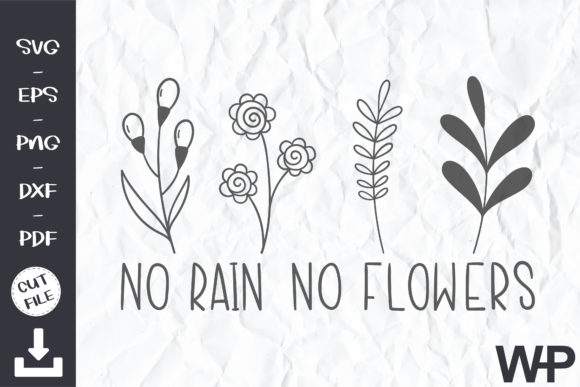 No Rain No Flowers Svg, Wildflowers Graphics and Crafts Review