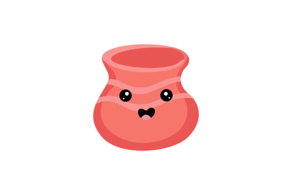 Perfect Pink Flowerpot Kawaii Design Graphics and Illustrations