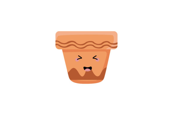 Pretty Brown Flowerpot Kawaii Graphics and Illustrations Review