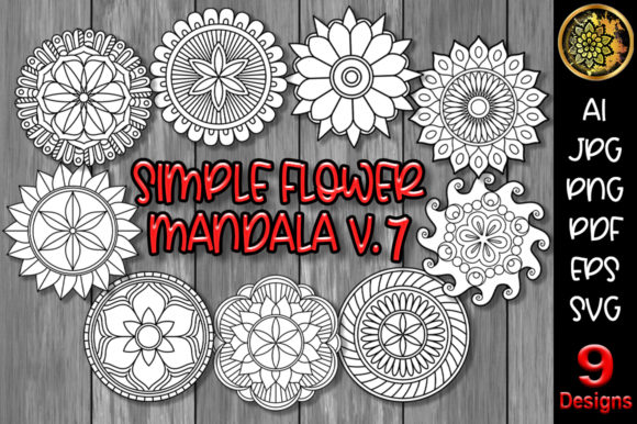 Simple Flower Mandala Set-7 Review