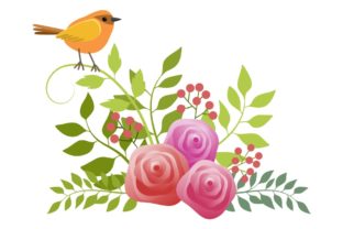 Stylized Rose Bouquets Graphics and Illustrations Review