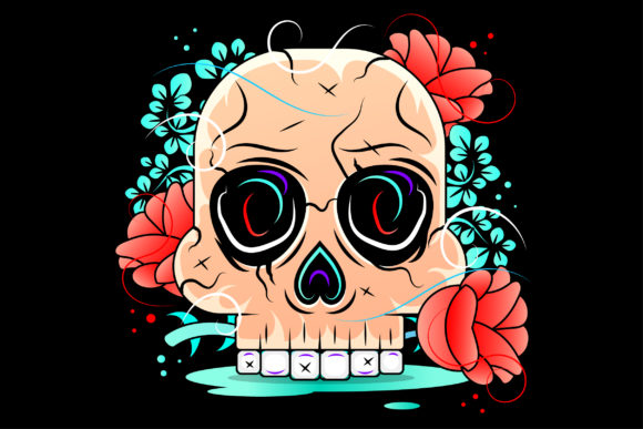 Vector Illustration Mexican Skull with R: Graphics and Illustrations Review